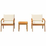 vidaXL Ensemble bistrot Marron 45 x 45 x 38cm Bois d'acacia massif