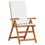 Chaises de jardin relaxantes vidaXL avec coussins 6 Pièces en bois de teck massif