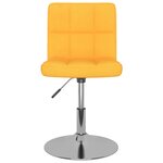 vidaXL Chaise pivotante de salle à manger Jaune Tissu