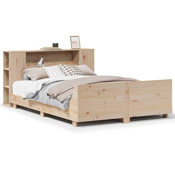 vidaXL Cadre de lit sans matelas 140x190 cm bois de pin massif