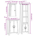vidaXL Ensemble de meubles de salle de bain 3 Pièces bois de pin massif