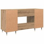 vidaXL Bureau chêne artisanal 140 x 50 x 75 cm Bois d'ingénierie