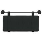 vidaXL Tête de lit suspendue Noir Tissu