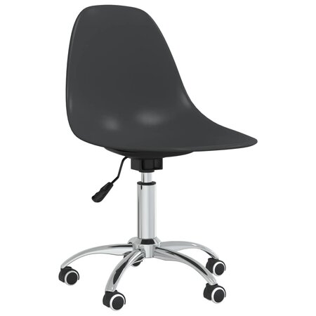 vidaXL Chaise pivotante de salle à manger Gris clair PP