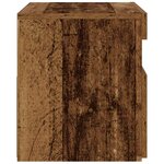 VidaXL Table de chevet avec lumières LED vieux bois bois d'ingénierie