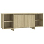 vidaXL Meuble TV chêne sonoma 130x35x50 cm bois d'ingénierie