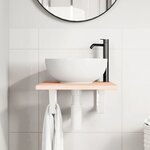 vidaXL Étagère de vasque murale acier et bois de chêne massif