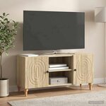 vidaXL Meuble TV Chêne Sonoma 102 x 34 5 x 50 cm Bois d'ingénierie