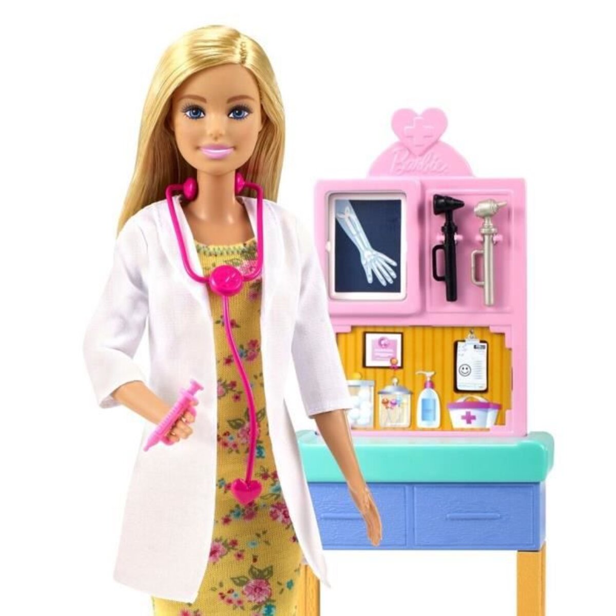 Barbie - Coffret Maîtresse d'école - Poupée Mannequin - 3 ans et + - BARBIE  - HCN19 - POUPEE MANNEQUIN BARBIE blanc - Barbie