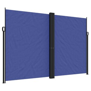 vidaXL Auvent latéral rétractable bleu 220x1200 cm