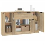 vidaXL Buffets 3 Pièces Chêne sonoma Bois d'ingénierie