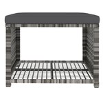 vidaXL Ensemble à manger de jardin 4Pièces coussins Gris Résine tressée