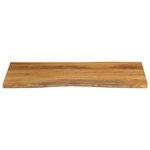 vidaXL Dessus de table 110x60x2 5 cm bord vivant bois massif manguier