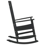 vidaXL Chaise à bascule de jardin noire 65x84x114 cm HDPE