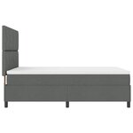 vidaXL Lit à ressorts avec matelas Gris foncé 160 x 200 cm tissu