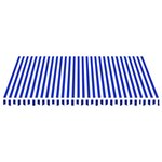 vidaXL Tissu de remplacement pour auvent Bleu et blanc 4 5x3 5 m