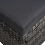 vidaXL Salon de jardin 9 Pièces avec auvent résine tressée anthracite