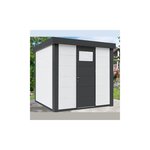 Abri de jardin moderne en acier porte simple 4 3 m² eleganto 2121