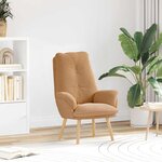 vidaXL Fauteuil relaxant Beige 69 x 74 x 93 cm tissu