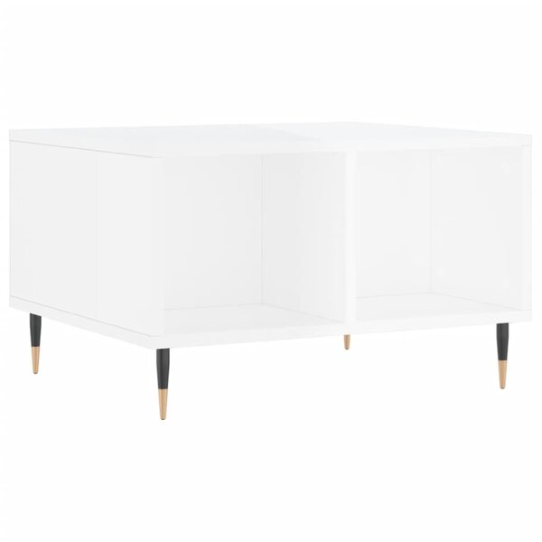 vidaXL Table basse Blanc brillant 60x50x36 5 cm Bois d'ingénierie