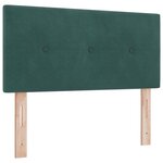 vidaXL Tête de lit LED avec bandes LED Vert 100 cm Velours