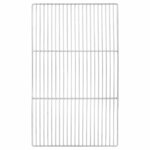 vidaXL Grille de barbecue 67 x 40 cm Acier inoxydable Argenté