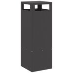 vidaXL Brasero Carré Noir 35x35x100 cm Acier