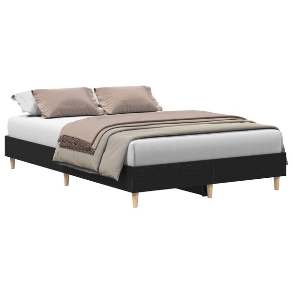 vidaXL Cadre de lit Chêne noir 193 x 123 x 25 cm Bois d'ingénierie