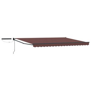 vidaXL Auvent rétractable électrique Marron et anthracite 5 x 3 m