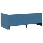 vidaXL Cadre de lit d'angle avec matelas Bleu 90 x 200 cm Velours