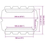 vidaXL Toit de rechange de balançoire vert 188/168x145/110 cm