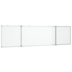 vidaXL Tableau blanc magnétique pliable 160x40x1 7 cm aluminium
