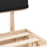 vidaXL Cadre de lit avec tête de lit rembourrée Noir 200 x 200 cm