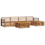 vidaXL Ensemble de canapés d'extérieur 6 Pièces Naturel