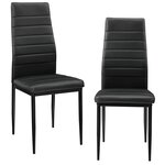Lot de 2 chaises de salle à manger set de sièges empilables 96 cm noir 03_0005744