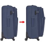 vidaXL Jeu de valises souples 3 Pièces Bleu marine