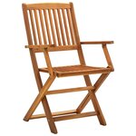 vidaXL Chaises pliables d'extérieur 2 Pièces Bois d'acacia solide