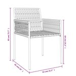 vidaXL Chaises de jardin avec coussins lot de 4 noir 54x61x83 cm rotin