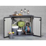 Keter armoire de rangement de jardin patio store gris