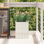 vidaXL Cache-pot de jardin Argenté 50 x 32 x 40 cm Acier galvanisé