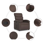 vidaXL Fauteuil inclinable Marron Similicuir