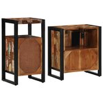 vidaXL Ensemble de mobilier de salle de bain avec étagère 2 Pièces