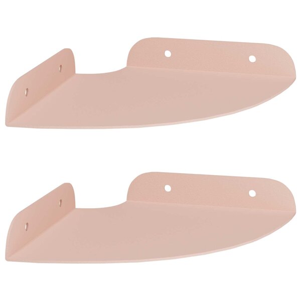 vidaXL Étagère flottante avec étagère 2 Pièces Rose 15 x 15 x 2 cm