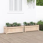 vidaXL Jardinières 2 Pièces bois de pin massif