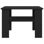 Table basse vidaXL en chêne noir  60x60x42 cm  en bois d'ingénierie