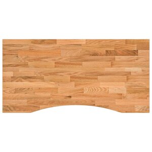 vidaXL Dessus de bureau marron clair bois chêne massif rectangulaire