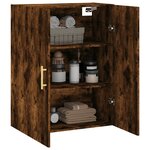 vidaXL Armoire murale chêne fumé 69 5x34x90 cm
