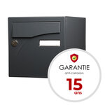 Boite aux lettres Préface 1 porte Gris anthracite mat RAL 7016 M