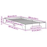 vidaXL Cadre de lit Blanc Bois de pin massif Simple Design minimaliste