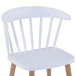 vidaXL Chaises à manger lot de 2 blanc plastique